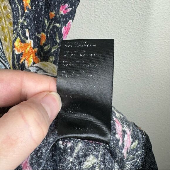 UO Kimchi Blue Mae Patchwork Dress Multicolor Lace Trim Spaghetti Strap Small - Picture 8 of 9